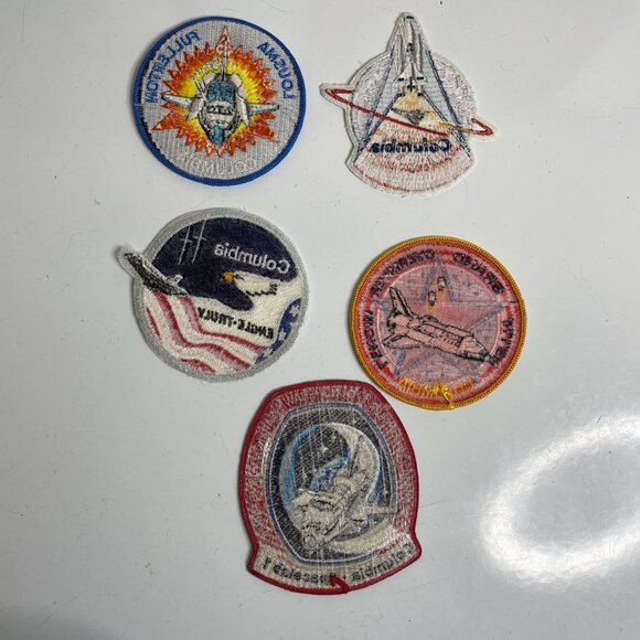 5 Vintage NASA Columbia Space Shuttle Mission Embroidered Patches Young Crippen - Picture 7 of 8